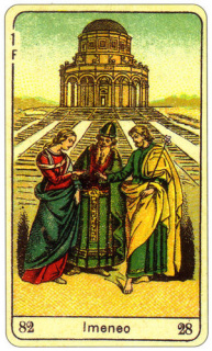 CARD OF L'IMENEO RIGHT AND REVERSE - READING OF THE GYPSY SIBILLE ON LOVE CAREER LUCK FOR FREE ONLINE