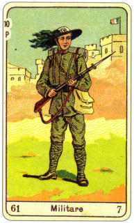 CARD OF MILITARE RIGHT AND REVERSE - READING OF THE GYPSY SIBILLE ON LOVE CAREER LUCK FOR FREE ONLINE