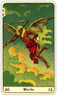 CARD OF LA MORTE RIGHT AND REVERSE - READING OF THE GYPSY SIBILLE ON LOVE CAREER LUCK FOR FREE ONLINE